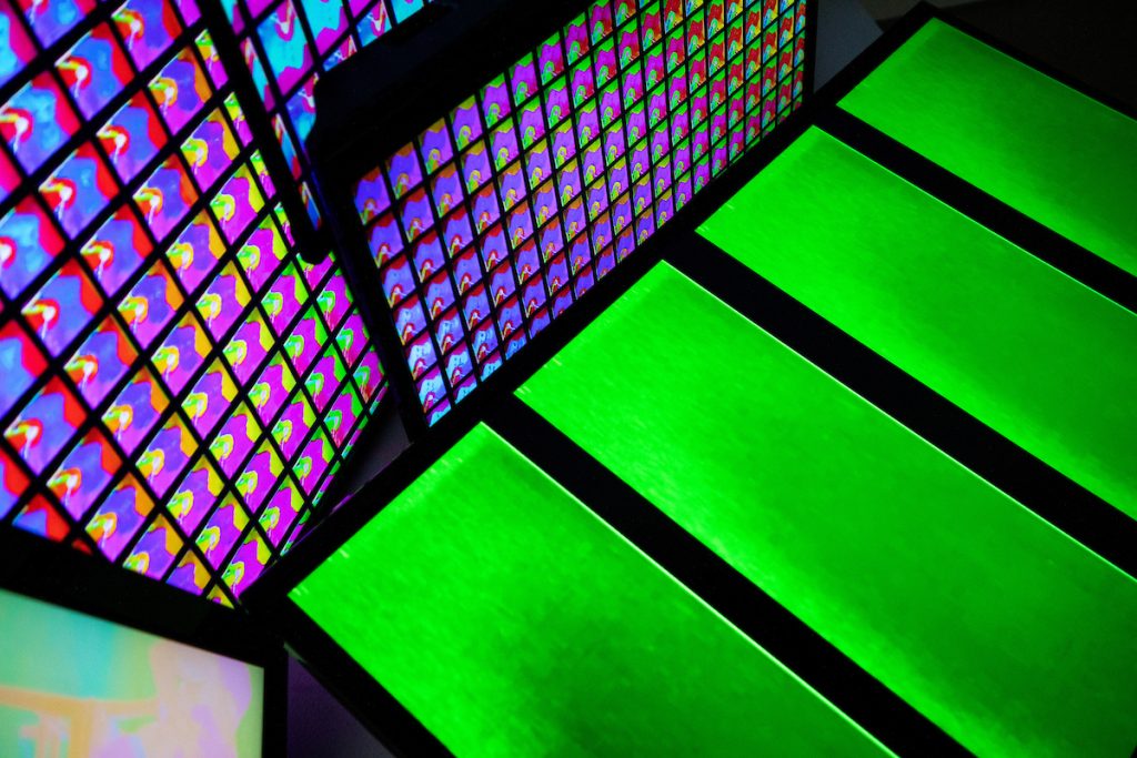 An art showing in the Art Lofts on the UW Madison Campus