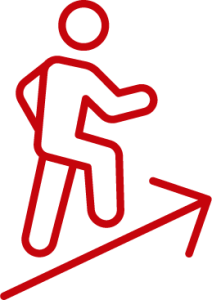 person walking upwards icon