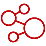 Icon of circles connected with lines