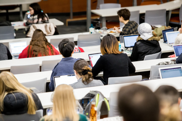 UW Madison students in a classroom