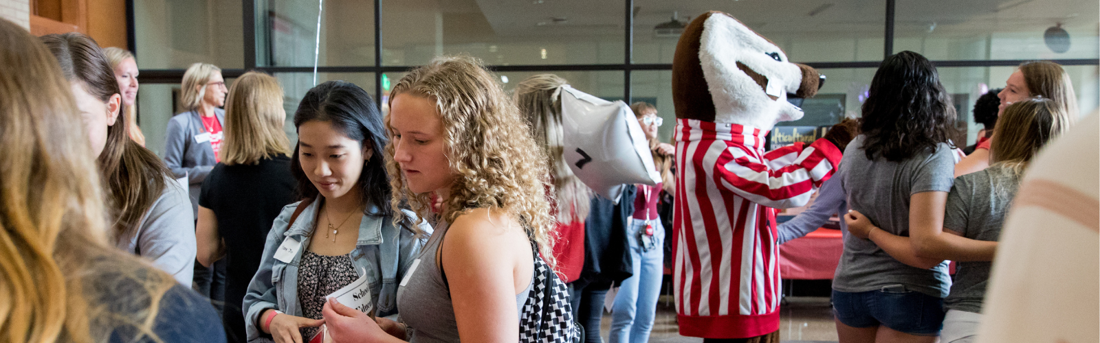 event in the education building with bucky badger