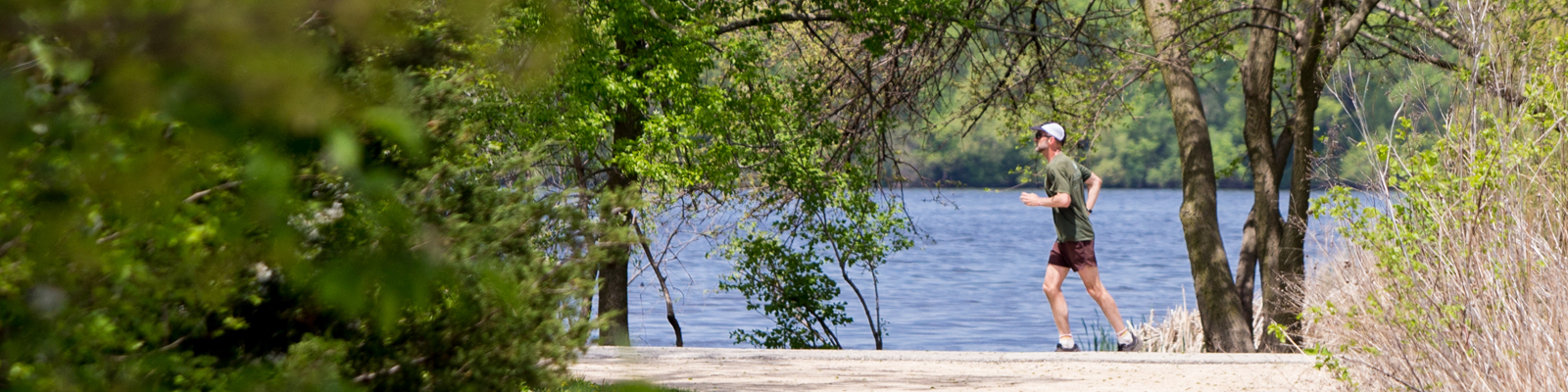 person running on the trail